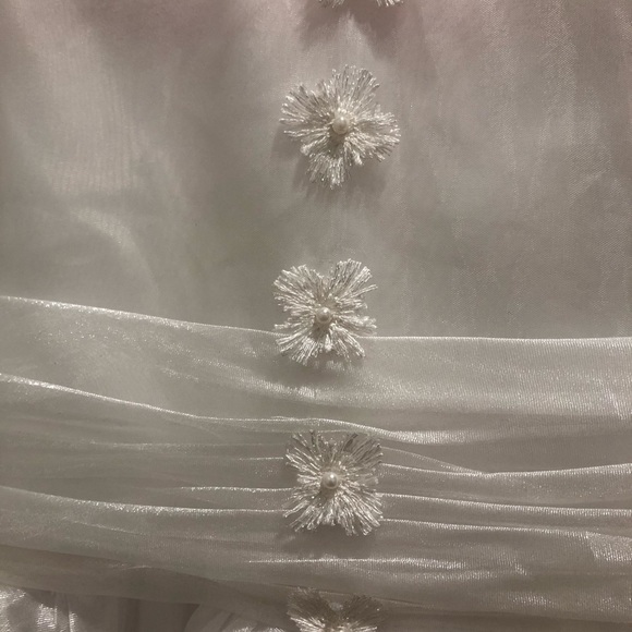 Designer Hand-made organza flower girl dress - Picture 3 of 4